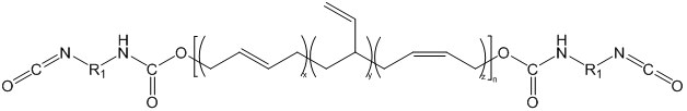端异氰酸酯基聚丁二烯结构式